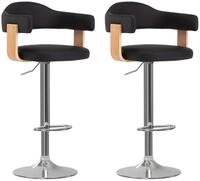 vidaXL Barhocker Barhocker 2 Stk. Creme Bugholz und Kunstleder (2 St)