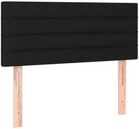 vidaXL Bett LED Kopfteil Schwarz 100x5x78/88 cm Stoff (1-tlg)