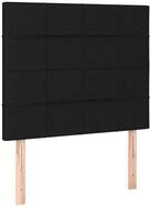 vidaXL Bett LED Kopfteil Schwarz 80x5x118/128 cm Stoff (1-tlg)