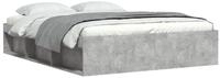vidaXL Bettgestell, Bettrahmen Betongrau 140x190 cm