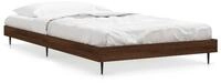 vidaXL Bettgestell, Bettrahmen Braun Eichen-Optik 100x200 cm Holzwerkstoff
