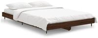 vidaXL Bettgestell, Bettrahmen Braun Eichen-Optik 120x190 cm Holzwerkstoff