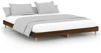 vidaXL Bettgestell, Bettrahmen Braun Eichen-Optik 120x200 cm Holzwerkstoff