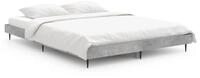vidaXL Bettgestell, Bettrahmen Betongrau 140x190 cm Holzwerkstoff