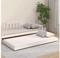vidaXL Bettgestell vidaXL Massivholzbett ohne Matratze Wei&szlig; 90x200 cm...