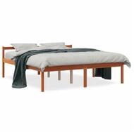 vidaXL Bett, Seniorenbett Wachsbraun 160x200 cm Massivholz Kiefer