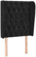 vidaXL Kopfteil vidaXL Kopfteil mit Ohren Schwarz 83x23x118/128 cm Samt