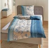 TRAUMSCHLAF Bettw&auml;sche Fiori blau, Mikrofaser, 3 teilig