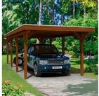 Skanholz Einzelcarport Spessart, BxT: 355x846 cm, 220 cm Einfahrtsh&ouml;he