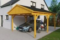 Skanholz Einzelcarport Fichtelberg, BxT: 423x566 cm, 379 cm Einfahrtsh&ouml;he, mit
