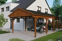 Skanholz Einzelcarport Fichtelberg, BxT: 423x808 cm, 379 cm Einfahrtsh&ouml;he, mit