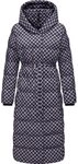 Ragwear Steppmantel Niara Long Print wasserdichter Mantel mit angesagtem Hahnentritt