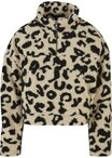 URBAN CLASSICS Sweatjacke Urban Classics Damen Ladies Short AOP Sherpa Troyer (1-tlg)