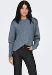 Strickpullover ONLY "ONLDANIELLA L/S PULLOVER KNT NOOS", Damen, Gr. S, blau