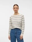 Vero Moda Rundhalspullover VMDOFFY LS O-NECK BLOUSE GA NOOS Materialmix,...