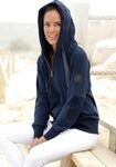 Elbsand Sweatjacke Kelda mit Logo-Stickerei an der Kapuze, bequeme...