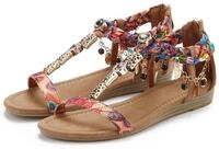 Sandale LASCANA "Sommerschuh, Sandalette, offener Schuh", Damen, Gr. 37, bunt (rosa,