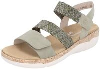 Keilsandalette REMONTE, Damen, Gr. 36, gr&uuml;n (salbei), Bast, Lederimitat, Schuhe
