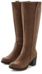 LASCANA Weitschaftstiefel Stiefel, Stiefelette, langer Stiefel, Blockabsatz,...
