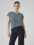 Vero Moda Kurzarmshirt VMAVA PLAIN SS TOP JRS NOOS Materialmix, regular fit