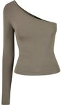 URBAN CLASSICS Langarmshirt Urban Classics Damen Ladies Asymmetric Longsleeve (1-tlg)