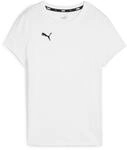 Trainingsshirt PUMA "TEAMGOAL CASUALS TEE WMN", Damen, Gr. S, wei&szlig; (puma wei&szlig;, puma