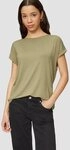 QS Kurzarmshirt T-Shirt T-Shirt aus Lyocellmix