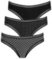 LASCANA Brasilslip (3er-Pack) aus elastischer Baumwolle mit weicher Spitze