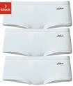 Hipster S.OLIVER, Damen, Gr. 32/34 (S), wei&szlig;, Jersey, Obermaterial: 90% Baumwolle,