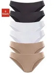 vivance active Jazz-Pants Slips (6er-Pack) aus weicher Microfaser beige|bunt|schwarz