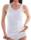HERMKO Achseltop 1440 (Pack, 3er) mit Spitze, 100 % Bio-Baumwolle, Tank Top, Feinripp