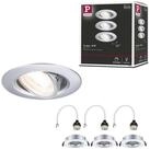 Paulmann Einbauleuchte Einbauleuchte 3er-Set schwenkbar rund 90 mm 30&deg; GU10...