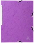EXACOMPTA Organisationsmappe 25x Eckspannmappe + Gummizug ohne Klappen, Karton,...
