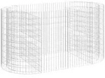 furnicato Hochbeet Gabionen-200x100x100 cm in Silber aus verzinktem Eisen