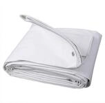 Woltu Pool-Abdeckplane, PE Abdeckplane mit &Ouml;sen,280g/m&sup2;,wei&szlig;