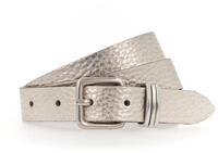 Tamaris Lederg&uuml;rtel "Cara Silver" mit Metallic-Finish