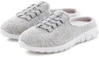 Hausschuh "Sneaker, Pantolette", Damen, Gr. 41, grau (hellgrau), Obermaterial: 100%