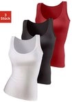 Vivance Active by Lascana Unterhemd (3er-Pack) aus weicher Microfaser, Tanktop,