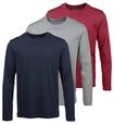 Man's World Langarmshirt neue Farbe ! (3er-Pack) Langarm, unifarben, aus...