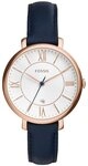 Fossil Quarzuhr JACQUELINE ES3843, Armbanduhr, Damenuhr, Datum, analog, Lederarmband