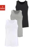 Tanktop H.I.S "Unterziehshirt, Unterhemd f&uuml;r Herren", Herren, Gr. 4/S, schwarz-wei&szlig;