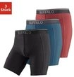 Buffalo Langer Boxer Boxershorts f&uuml;r Herren (Packung, 3-St) in langer Form ideal