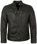 Milestone Lederjacke MSParker Milestone - Herren Lederjacke Lammnappa schwarz