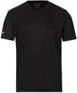 T-Shirt TRIGEMA "TRIGEMA V-Shirt COOLMAX", Herren, Gr. S, schwarz, Trikot, 100%