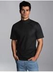 T-Shirt TRIGEMA "TRIGEMA T-Shirt mit Stehkragen", Herren, Gr. L, schwarz, Single