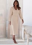 LASCANA Strickkleid Lounge-/ Rippkleid mit weiten &Auml;rmeln und Taillenband, Loungewear