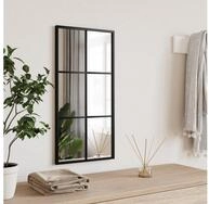 vidaXL Wandspiegel vidaXL Wandspiegel Schwarz 30x60 cm Rechteckig Eisen