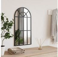 vidaXL Wandspiegel vidaXL Wandspiegel Schwarz 30x60 cm Gew&ouml;lbt Eisen