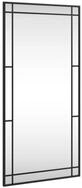 vidaXL Spiegel 50 x 100 cm Wandspiegel Schwarz 50x100 cm Rechteckig Eisen