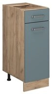 Vicco Unterschrank R-Line, Blau-Grau/Goldkraft Eiche, 30 cm ohne Arbeitsplatte...